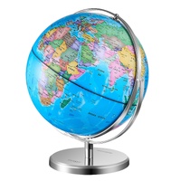 VEVOR Illuminated World Globe with Stand 228.6mm LED Educational