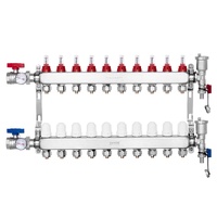 VEVOR 10-Branch PEX Radiant Heat Manifold 1/2" Stainless Steel