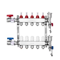 VEVOR 5-Branch PEX Radiant Heat Manifold 1/2" Stainless Steel