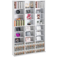 VEVOR Media Storage Cabinet 9-Layer DVD Shelf 756 CDs White