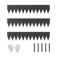 VEVOR Steel Landscape Edging 3 Pack 1016x203mm Black