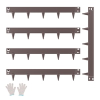 Steel Landscape Edging, 5 Packs 990 x 156 mm Rust-Resistant Metal Landscape Edging, Bendable Garden Edging Border, Heavy Duty Lawn Edging, Easy-to-Ins