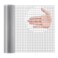Hardware Cloth, 12.7mm 610mm×7.62m 19 Gauge, Hot Dipped Galvanized Wire Mesh Roll, Chicken Wire Fencing, Wire Mesh for Rabbit Cages, Garden, Small Rod