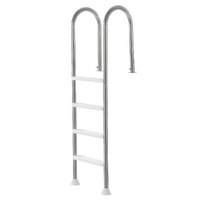 4-Step Stainless Steel Pool Ladder of 2 Handrail for 1371.6 mm Decked Pool