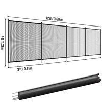 Pool Fence, 4 x 12 FT Pool Fences for Inground Pools, Removable Child Safety Pool Fencing, Easy DIY Installation Swimming Pool Fence, 340gms Teslin PV