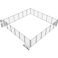Pool Fence, 4 x 72 FT Pool Fences for Inground Pools, Removable Child Safety Pool Fencing, Easy DIY Installation Swimming Pool Fence, 340gms Teslin PV