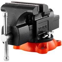 Bench Vise, 127 mm Jaw Width, 125 mm Max Jaw Opening Multipurpose Vise with 360° Swivel Locking Base, 71 mm Throat, Heavy Duty Ductile Iron Workbench 