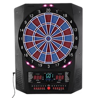 Electronic Dart Board, 336mm Target Dartboard with 45 Games & 474 Variations for Up to 8 Players, 6 Dart Shafts with Flights & 50 Soft Tips, Color LED