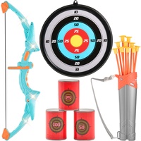 Kids Bow and Arrow Set LED Light Up Outdoor Archery Kit Children 10 Arrows