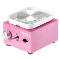 Mini Pottery Wheel Electric Ceramic Wheel Machine 0-320RPM Speed Pink