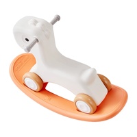 3 in 1 Rocking Horse for Toddlers 1-3 Years, Baby Rocking Horse with Detachable Balance Board and 4 Smooth Wheels, Support up to 80 lbs HDPE Material 