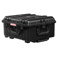 2.5 Cu.ft Weatherproof Hard Case, Waterproof Hard Case with Rolling Wheels and Retractable Pull Handle, IP67 Waterproof Protective Case with 4 Clips, 