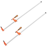 Bar Clamps for Woodworking, 2-Pack 914mm Clamp, Quick-Change F Clamp with 600 lbs Load Limit, 2.5" Throat Depth, Cast Iron and Carbon Steel, Wood Clam