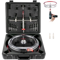 Adjustable Hole Saw Cutter Kit, 1-5/8"" to 11-13 /16"" (40-300 mm), Recessed Hole Saw with PC Dust Shield, Two Replaceable Pilot Drill Bits, for Reces