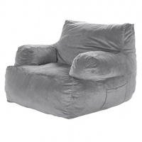 Bean Bag Chair, BeanBag Sofa Chair with Armrests for Adults, Fluffy Plush & High-Density Foam Filling Adult Bean Bag with Zapper, Comfy Lazy Sofa Chai