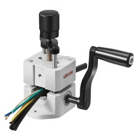Manual Wire Stripping Machine, 1.5-25 mm, Portable Copper Stripper with Hand Crank or Drill Powered, 64Mn Quenched Blades, 45# Steel Rollers, ABS & PC