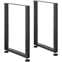 711.2MM Adjustable Furniture Legs, Square Reinforced Steel Office Table legs Set of 2 for DIY, Max Load 453.6KG Heavy Duty Desk Legs, Quick Instalatio