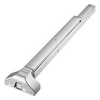 Push Bar Door Locks, Stainless Steel Panic Bars for Exit Doors, with Exterior Lever and 3 Keys, Push Bar Panic Exit Device Door Hardware for Metal Woo