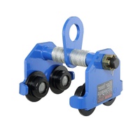 Manual Trolley, 2 Ton Load Capacity, Push Beam Trolley with Dual Wheels, Adjustable for I-Beam Flange Width 63.5 mm to 177.8 mm, Heavy Duty Alloy Stee