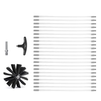 914.4CM Dryer Vent Cleaner Kit, 22 Pieces Duct Cleaning Brush, Reinforced Nylon Dryer Vent Brush, Dryer Cleaning Tools Lint Remover with Flexible Lint