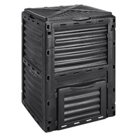 Garden Compost Bin 300 L, BPA Free Composter, Large Capacity Outdoor Composting Bin with Top Lid and Bottom Door, Easy Assembling, Lightweight, Fast C
