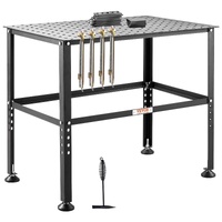 Welding Table 36" x 24", 800LBS Capacity Welding Workbench Table, Heavy-Duty Work Bench with 0.63" Fixture Holes and Non-slip Foot Pads for Welding As