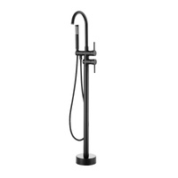 Freestanding Bathtub Faucet, Floor Mount, Freestanding Tub Filler, Shower Mixer Taps, Two Water Modes, 360° Swivel Spout, for Bathing & Showering Pet 
