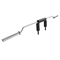 Safety Squat Bar, 318kg Fitness Squat Bar, Safety Squat Bar Attachment with Shoulder and Arm Pads, 28mm Diameter Weight Bar, Ideal for Front Squats, L