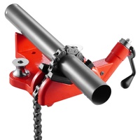 Heavy-Duty Pipe Chain Vise, 1/2" - 8" Pipe Capacity, 34.6" Rugged Chain & Cast Iron Base, Industrial-Grade Pipe Clamping for Plumbing, Automotive Repa