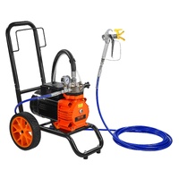 Diaphragm Airless Paint Sprayer, 1100 W Efficiency Cart Airless Paint Sprayer, 2000 psi High Pressure Paint Airless Sprayer, with Extension Bar, for H
