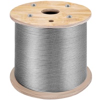 Stainless Steel Cable Railing 3/16" x 1000ft, Wire Rope 316 Marine Grade, Braided Aircraft Cable 1x19 Strands Construction for Deck,Rail,Balusters,Sta