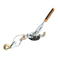 Come Along Winch, 5 Ton Max Pulling Capacity, 3.5 m Steel Cable, 3 Hooks, Heavy Duty Ratchet Power Puller Tool with Dual Gears, Automotive Hoist Cable