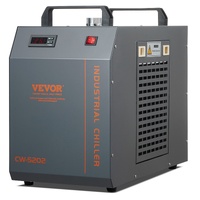 Industrial Water Chiller, CW-5202, Industrial Water Cooler Cooling System with Built-in Compressor 7L Water Tank Capacity 18 L/min Max Flow Rate, for 