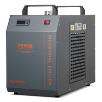 Industrial Water Chiller, CW-5200, Industrial Water Cooler Cooling System with Built-in Compressor 7L Water Tank Capacity 13 L/min Max Flow Rate, for 
