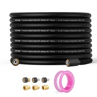 Pressure Washer Hose, 100FT, 1/4" Kink Free M22-14mm Brass Thread Replacement For Most Brand Pressure Washers, 3/4'' Bending Radius, 4200 PSI Heavy Du