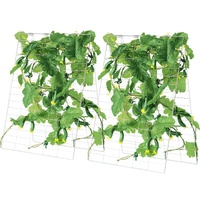 Cucumber Trellis for Climbing Plants, 35" x 55" Foldable Cucumber Trellis Set with Plant Clips, Metal Garden Trellis for Raised Bed, Outdoor Plant Gro