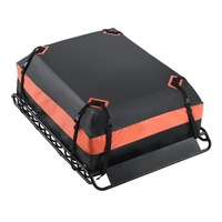 Roof Rack Basket, 1300 x 910 x 105 mm, Universal Rooftop Cargo Carrier with 44.1 x 34.3 x 10.2 in Cargo Bag, Net, Ratchet Straps, 90.7 kg Max Load Cap