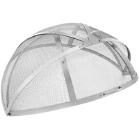 Firepit Spark Screen Lid, 36" Diameter, Outdoor Firepit Ring Cover Round Accessories, Fire Pit Metal Cover, Easy-Opening Stainless Steel Fire Ring Cov