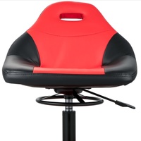Rolling Garage Stool 300LBS Adjustable Mechanic Work Shop Seat w/Casters