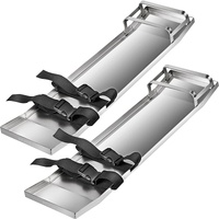 Concrete Knee Boards 70cm x 20cm Slider Knee Boards, Kneeler Board Stainless Steel Kneeboards, Concrete Sliders Pair Moving Sliders, with Concrete Boa