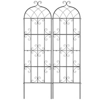 2 Packs Metal Garden Trellis for Climbing Plant Support 71x20 in Rustproof