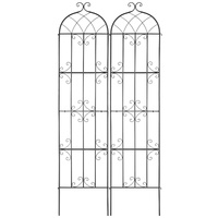 2 Packs Metal Garden Trellis for Climbing Plant Support 87x20 in Rustproof
