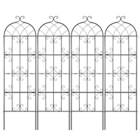 4 Packs Metal Garden Trellis for Climbing Plant Support 71x20 in Rustproof