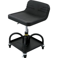 Rolling Garage Stool 300LBS Adjustable Mechanic Work Shop Seat w/Casters