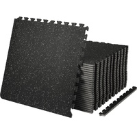 EVA Interlocking Foam Floor Mats, 0.56 in Thickened 25 Pcs Puzzle Rubber Tiles, 24 x 24 in Exercise Floor Mat for Workout & Fitness, Heavy Duty Floori