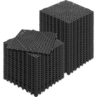 Modular Interlocking Cushion, 50 Pack 30 x 30 cm Splicing Drainage Mats, PVC Interlocking Drainage Floor Tiles, Non-Slip Drainage Holes for Restroom, 