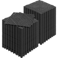 Modular Interlocking Cushion, 55 Pack 30 x 30 cm Splicing Drainage Mats, PVC Interlocking Drainage Floor Tiles, Non-Slip Drainage Holes for Restroom, 