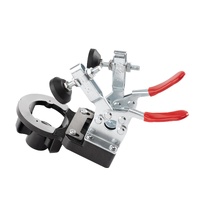 35 mm Concealed Door Hinge Jig, Aluminum Alloy Cabinet Hinge Jig, Accurate Locking Dual Clamp Fixation Hinge Drill Jig with Accessories, Woodworking T