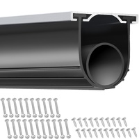 Garage Door Seals Bottom Rubber, U Shape +O Ring Garage Door Bottom Weather Seal with Pre-drilled Aluminum Track Retainer Kit, 16ft 5/16 inch T-ends a