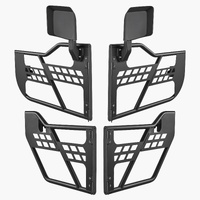 Jeep Tube Doors, 4-Door, Hunting Style Jeep Tubular Door with DOT Certified Rear View Mirrors, Jeep Doors with Rear Mirrors for 2018-2024 Jeep Wrangle